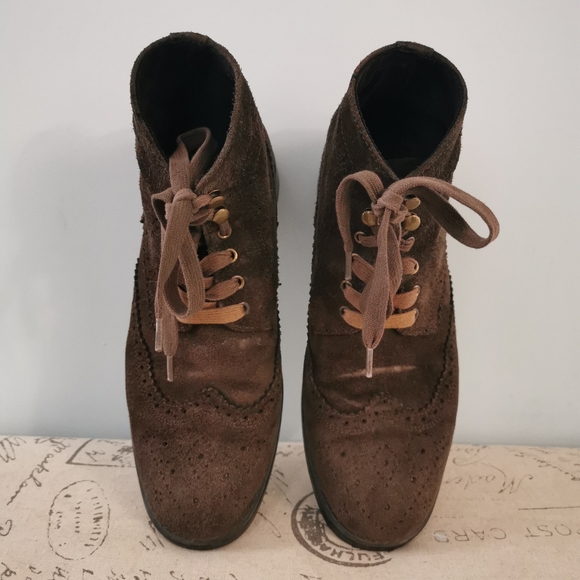 Marc New York Men's mid boots Brown pig suede - Picture 5 of 7